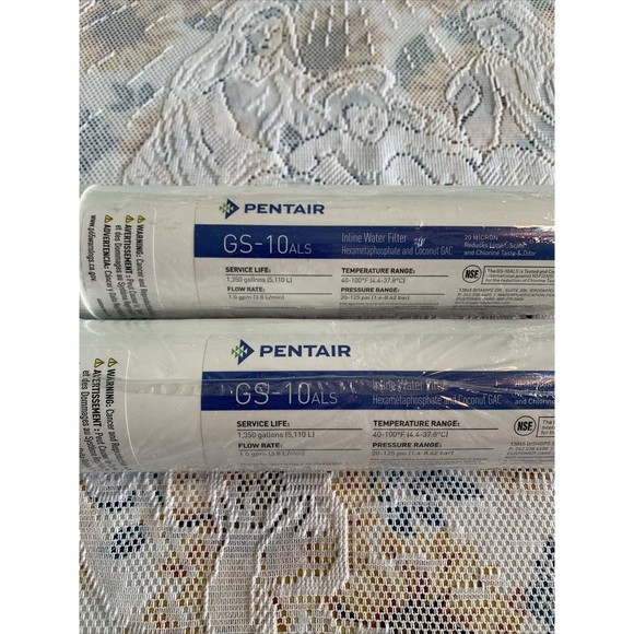 Two Pentair GS-10ALS water filters 20 Micron 1/4 quick connect - Picture 2 of 12